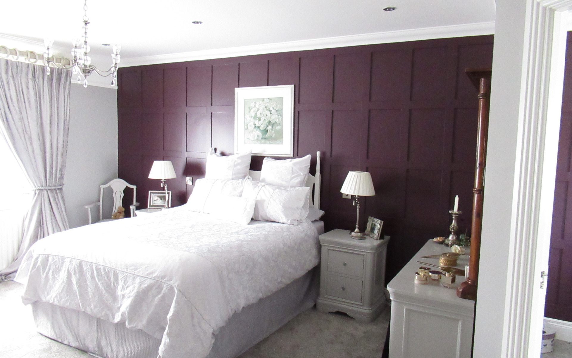 Bedroom renovation with wall panelling installed by Elite Building Services Swords